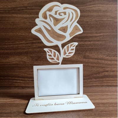 Portafoto con cornice a forma di Rosa